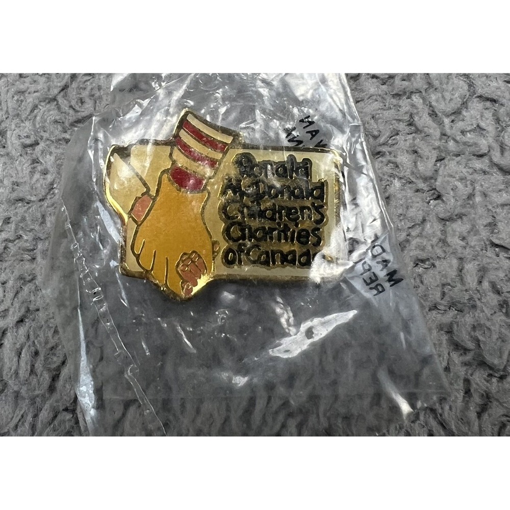 Vintage New In Bag McDonald's Ronald McDonald Children's Charities Lapel Pin